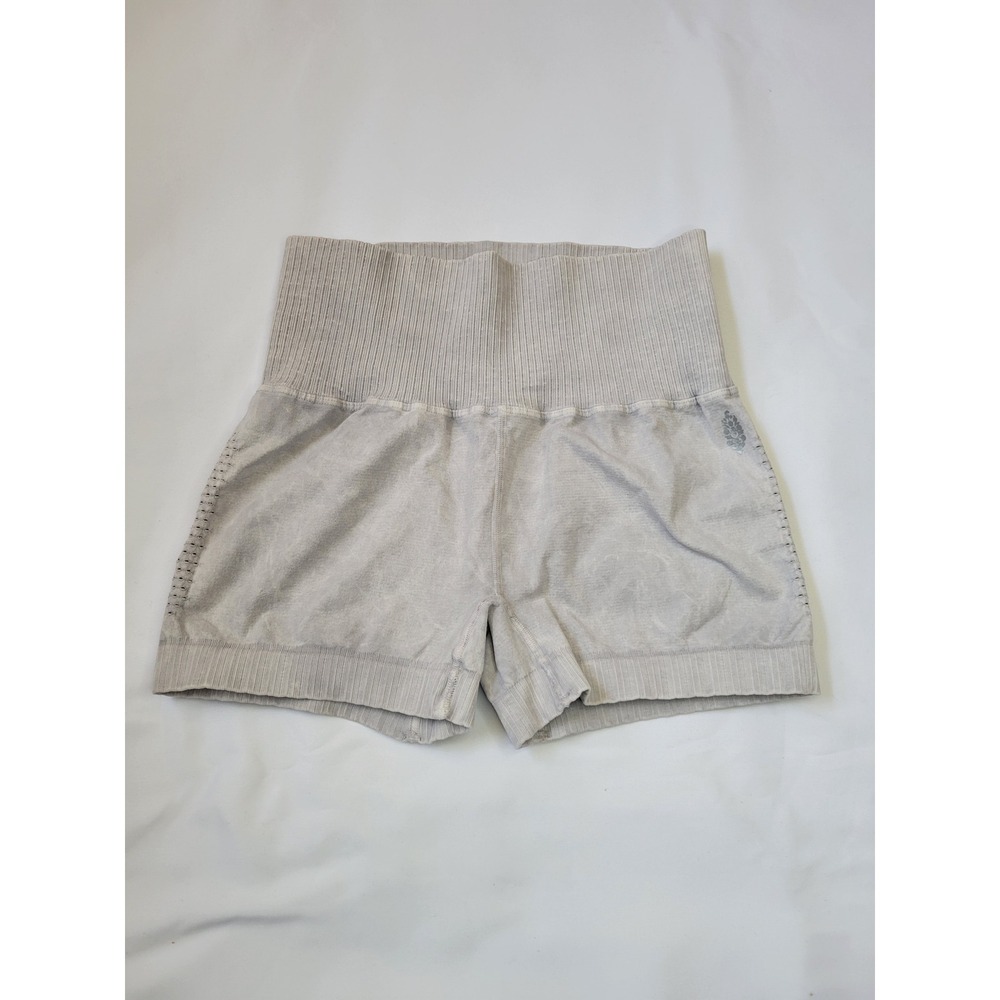 Free People Movement Good Karma Shorts Grey Acid Wash M/L High Rise